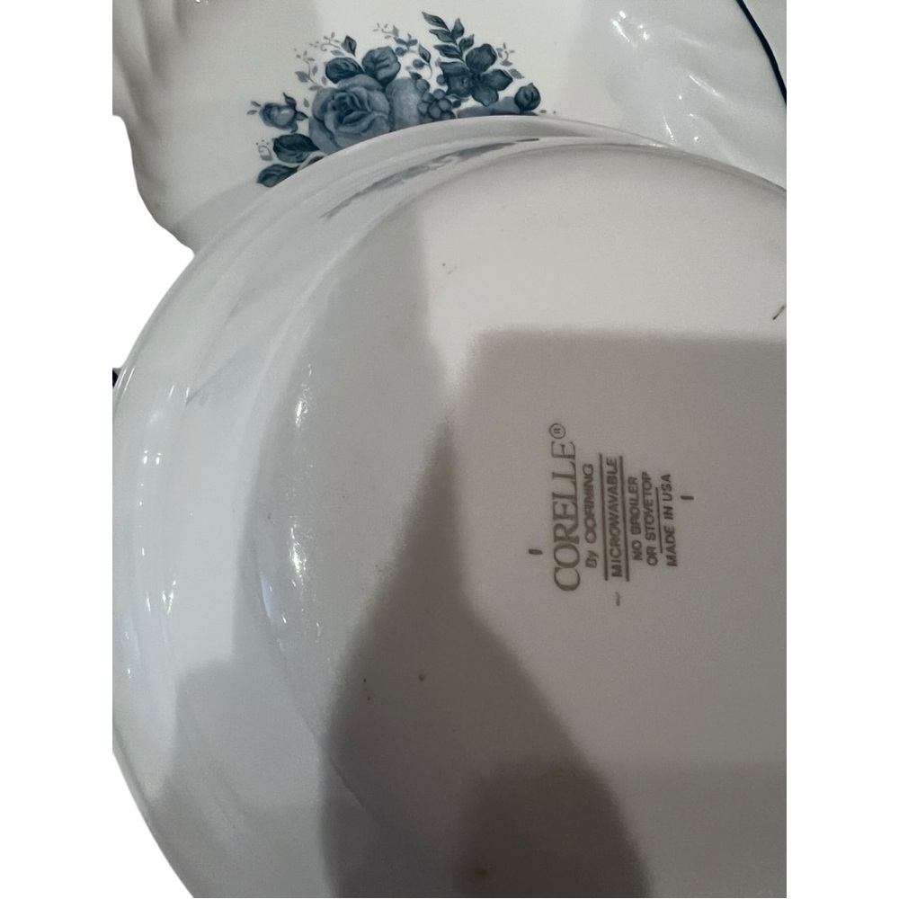 VINTAGE CORELLE BLUE VELVET (BLUE ROSE) - Picture 11 of 16